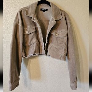 Corduroy oversized crop waist jacket size small